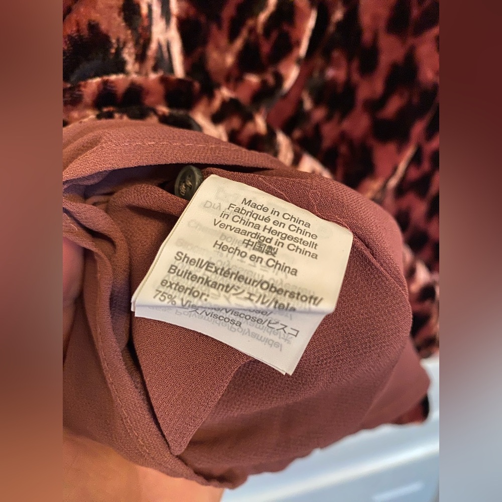 J Crew Burgundy Leopard Velvet Tank Top - Picture 5 of 5